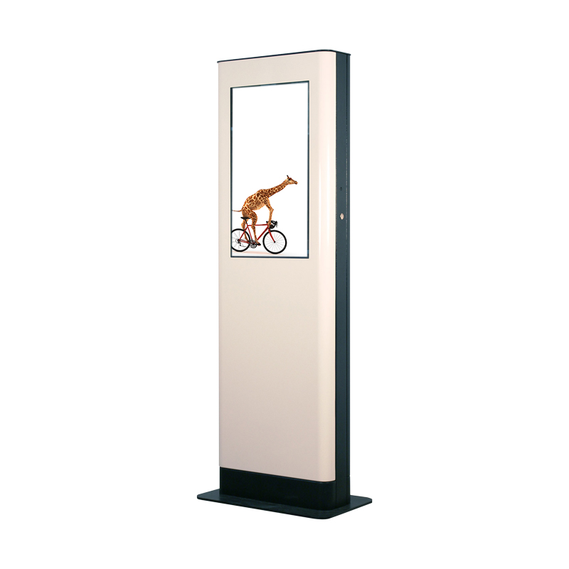 Hawk Outdoorterminal mit 32 Zoll Bildschirmdiagonale seitliche Ansicht