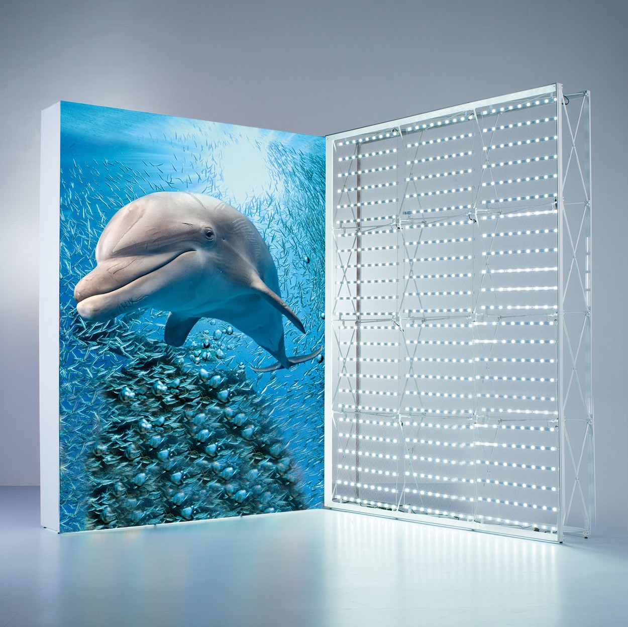 Silicon Fabric Theke mit LED-Hinterleuchtung offen