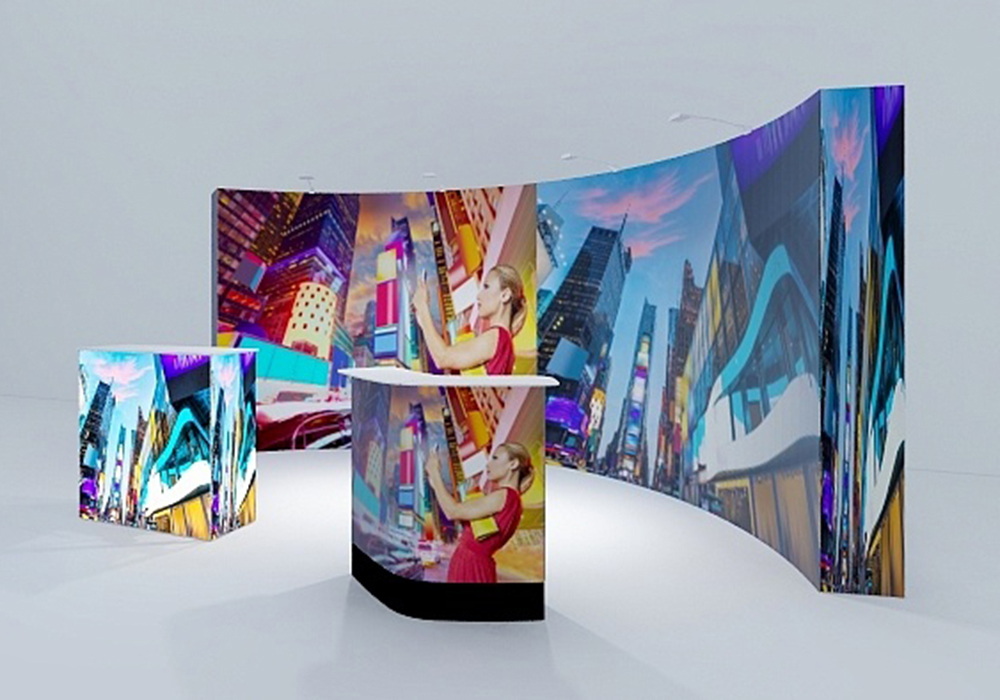 Silicon Fabric Theke  mit LED-Hinterleuchtung mit 4x3 Feldern