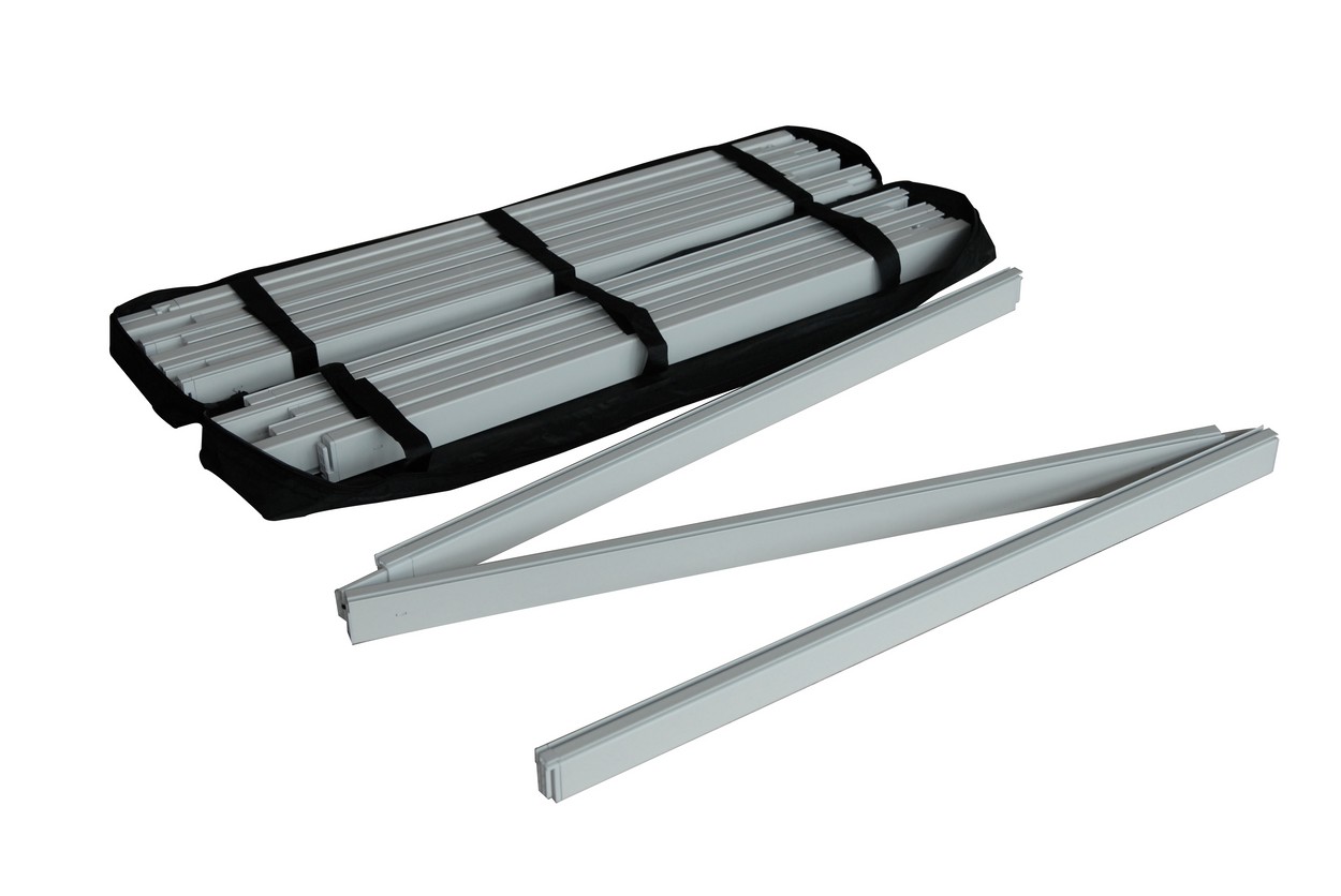 faltbare Kederschienen mit Transporttasche für Silicon Fabric Pop-Up  Faltdisplay