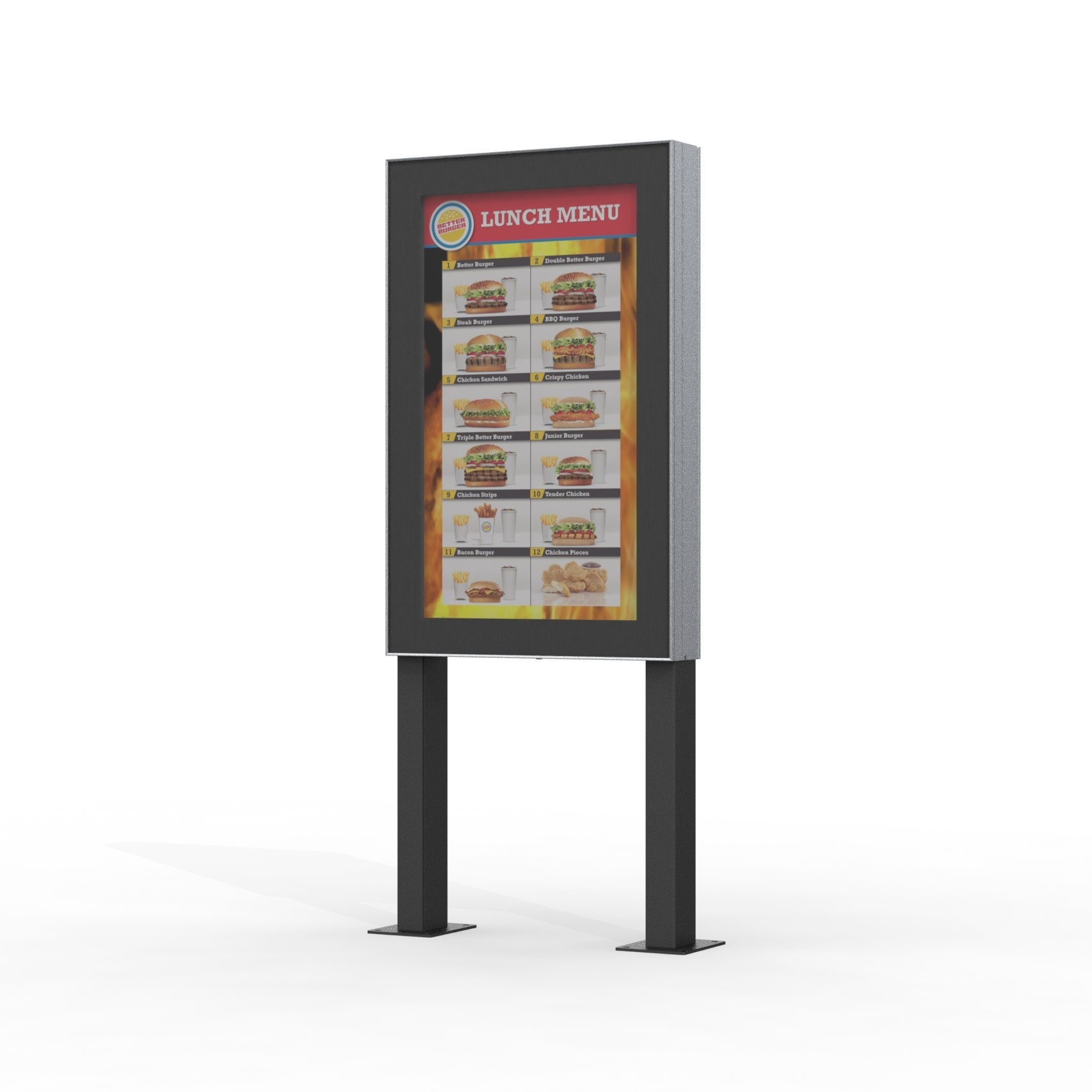 Outdoor Stele mit Standbeinen
