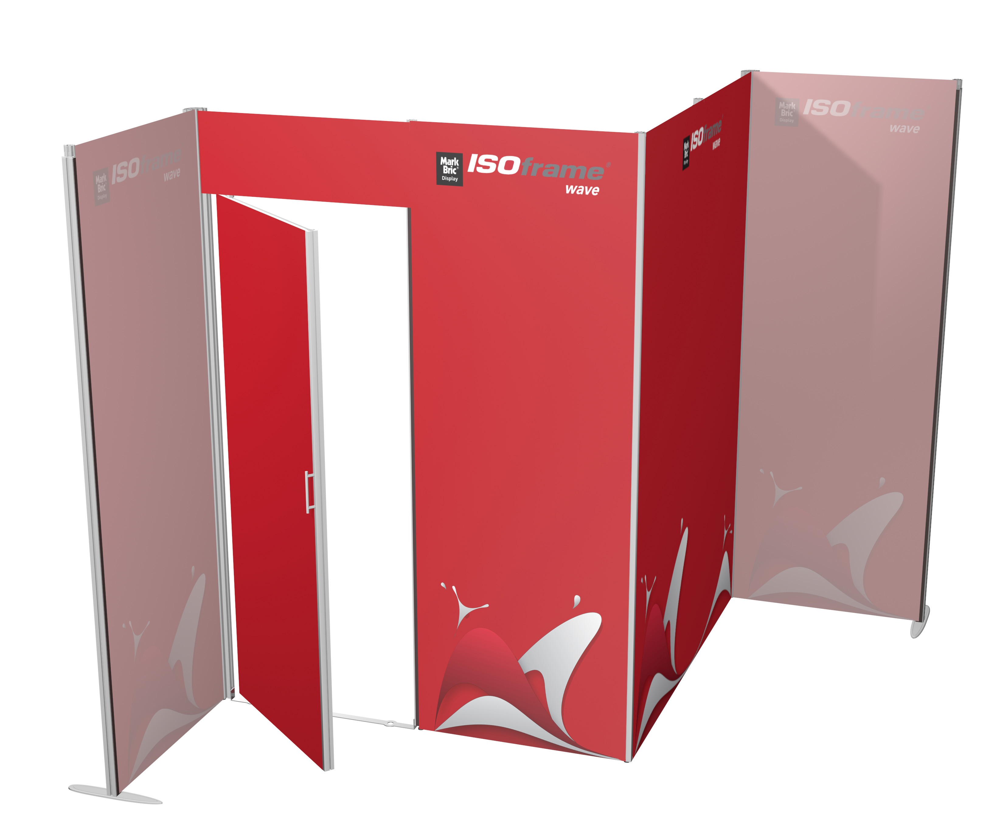 ISOframe wave Lagerraum 1600 x 1600 mm mit Druck