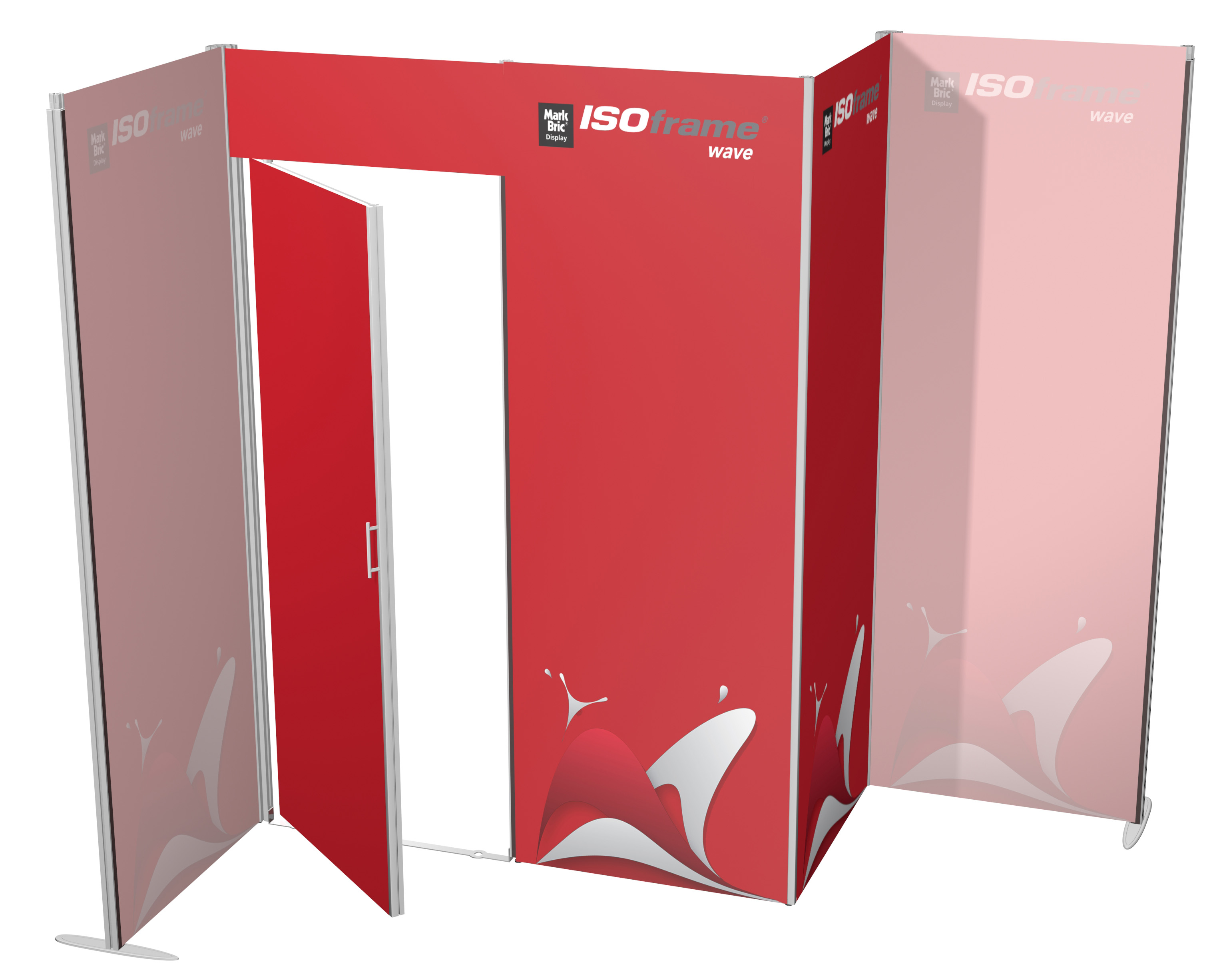 ISOframe wave Lagerraum 1600 x 800 mm mit Druck