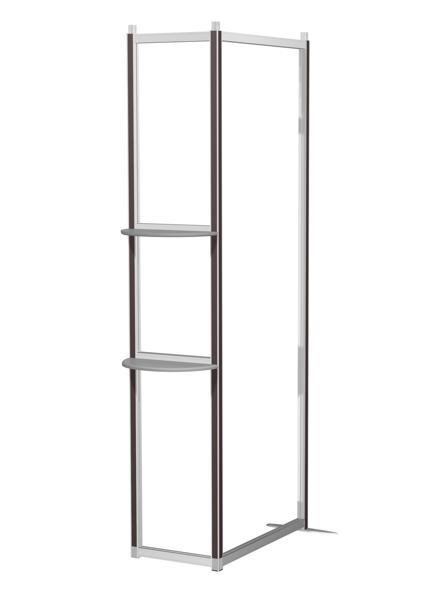 ISOframe wave Vitrinen-Abschluss-Modul ohne Druck