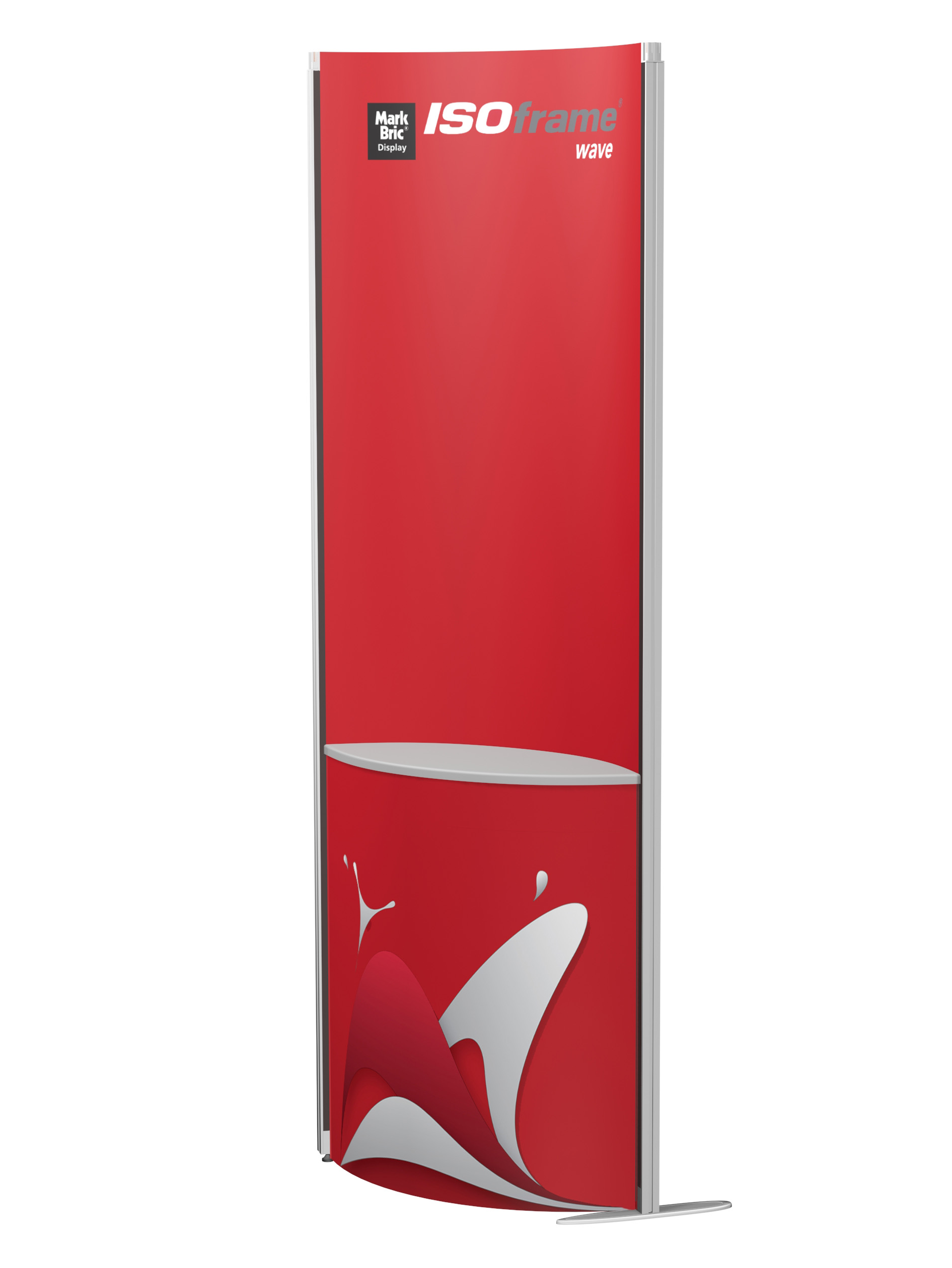 ISOframe wave Tisch-Modul 90° Ecke mit Druck