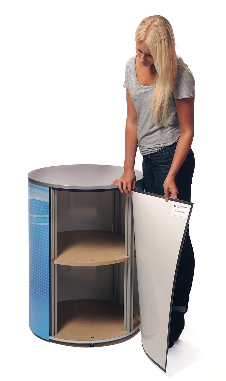 ISOframe Counter - runde Theke (Aufbau 3)