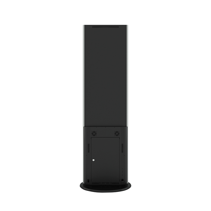 Lamina Stele mit 32 Zoll Bildschirmdiagonale und Touchscreen in schwarz hinten
