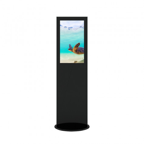 Lamina Stele mit 32 Zoll Bildschirmdiagonale und Touchscreen in schwarz vorne
