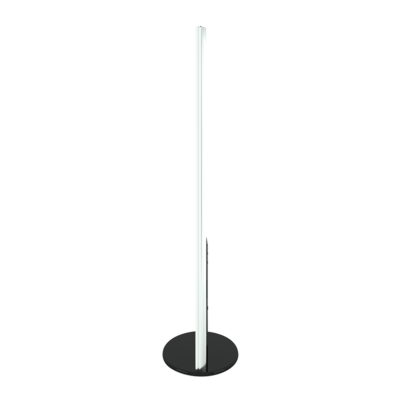 Lamina Stele mit 50 Zoll Bildschirmdiagonale und Touchscreen in schwarz Seitenansicht