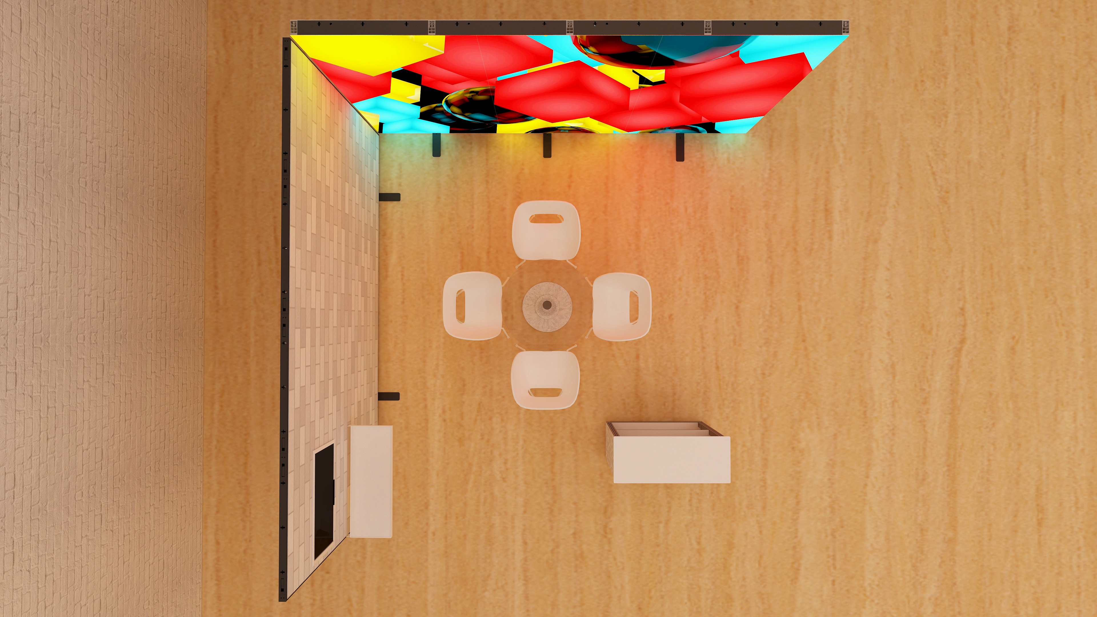 MultiFabric Messestand Draufsicht