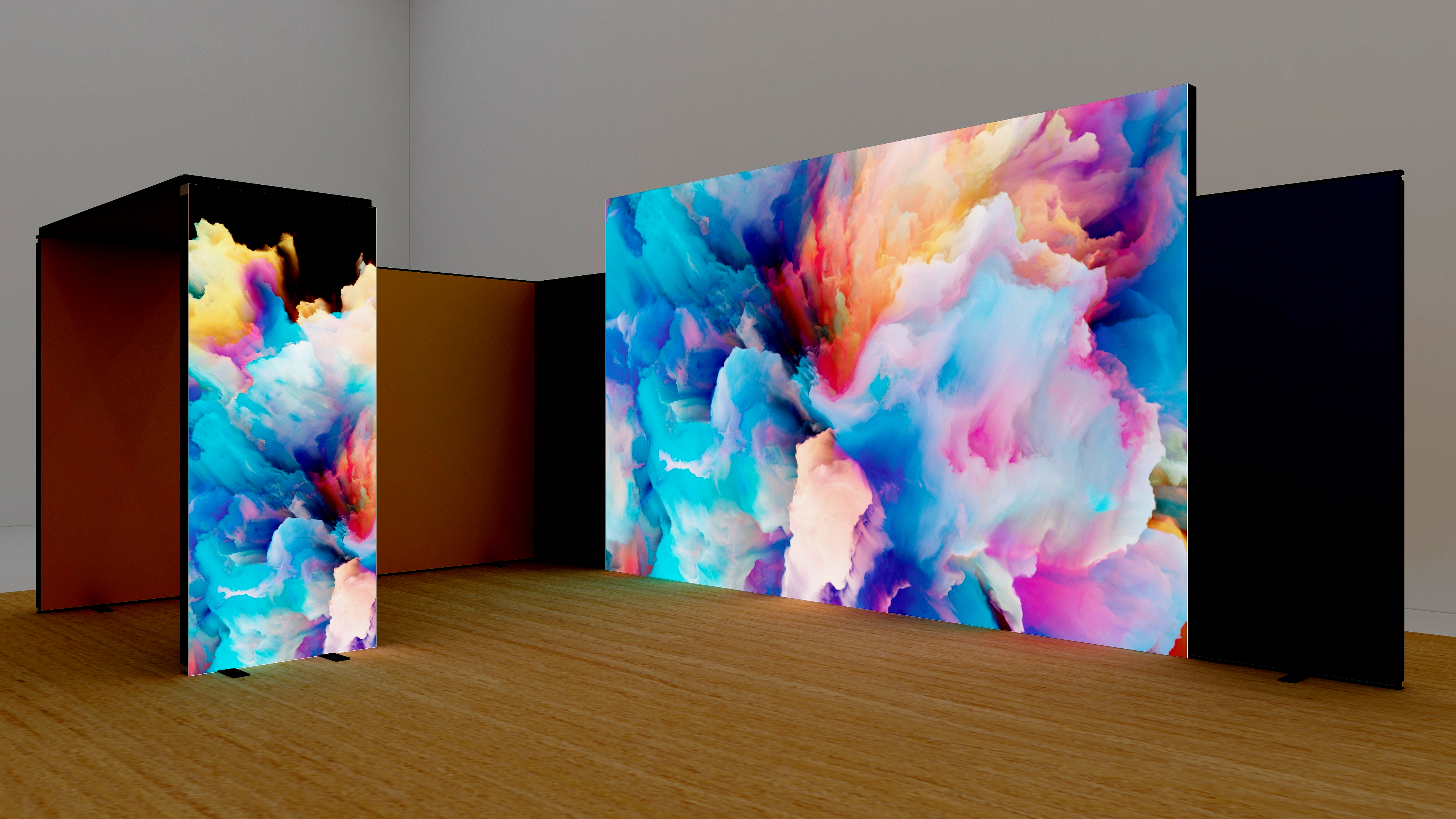 MultiFabric Messestand mit LED Rückwand 3m hoch