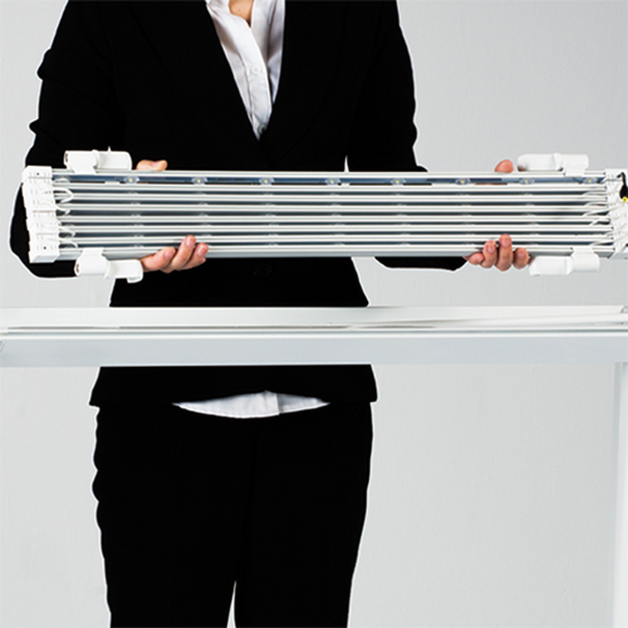 Silicon Fabric Theke (mit LED-Beleuchtung) - faltbare Pop-Up Theke mit Textildruck Einzelteile Detail LED