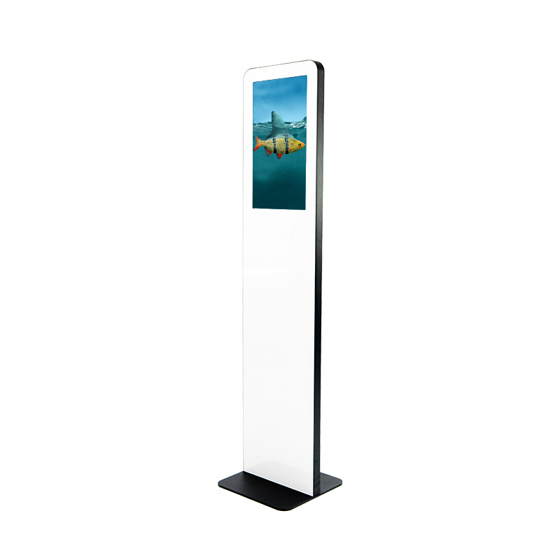 TRINITY Stele Indoor mit Touchscreen und 21,5 Zoll Bildschirm seitliche Ansicht